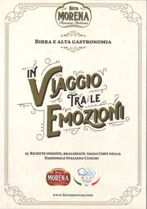 Copertina de libro "In viaggio tra le emozioni" realizzato dagli chef della Nazionale Italiana Cuochi con 15 ricette illustrate inedite